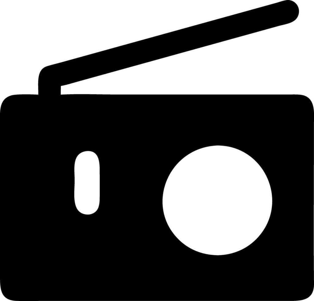 radio black fill icon vector