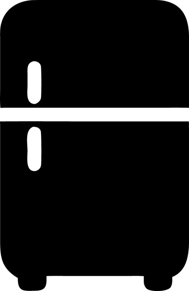 refrigerator black fill icon vector