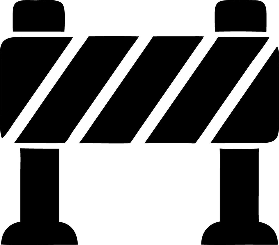 road barrier black fill icon vector