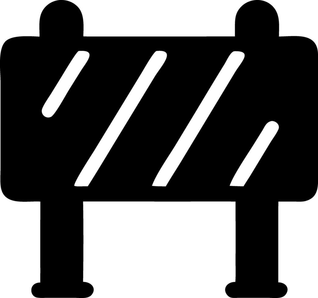 road barrier black fill icon vector