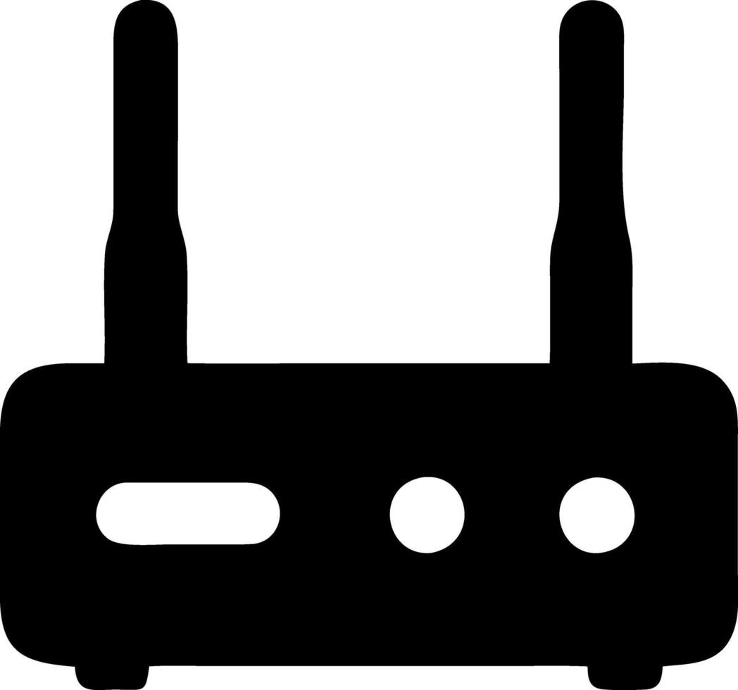 router black fill icon vector