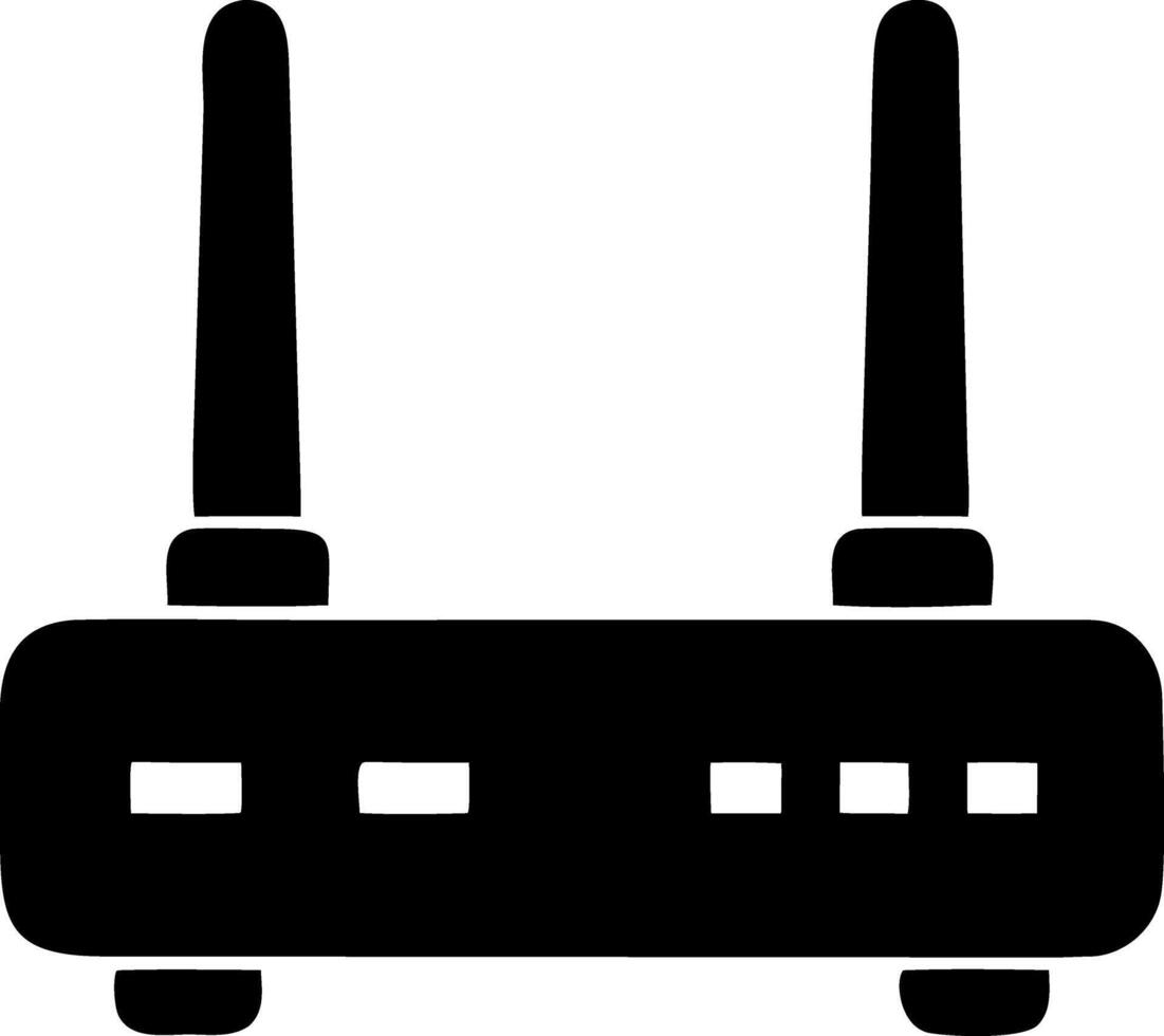 router black fill icon vector