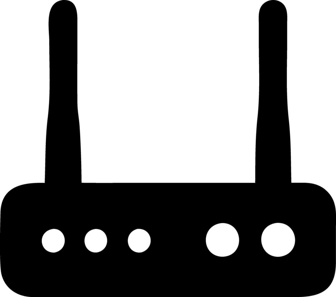 router black fill icon vector