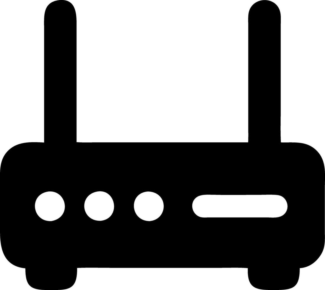 router black fill icon vector