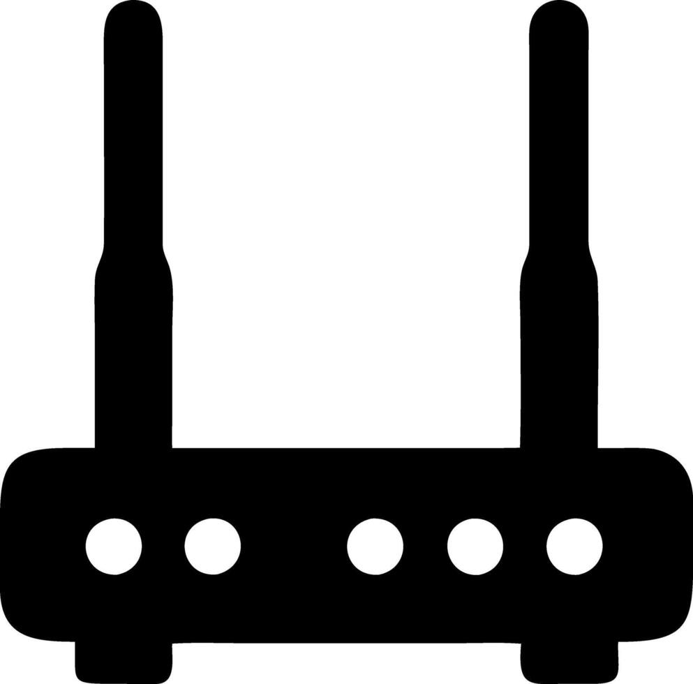 router black fill icon vector