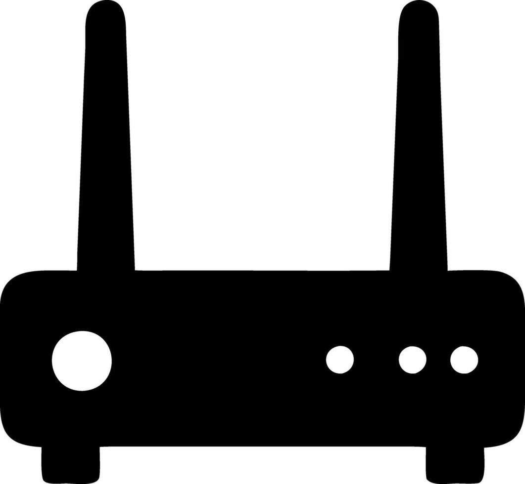 router black fill icon vector