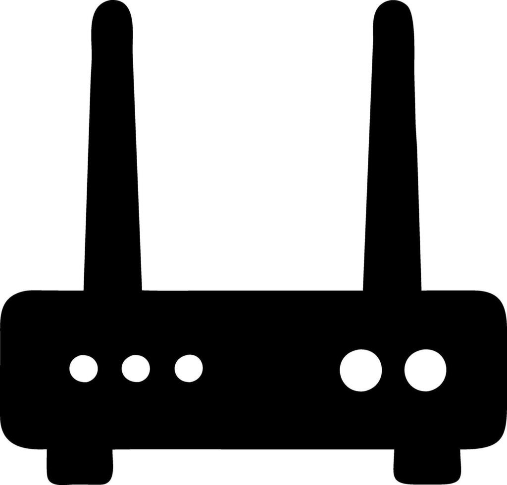 router black fill icon vector