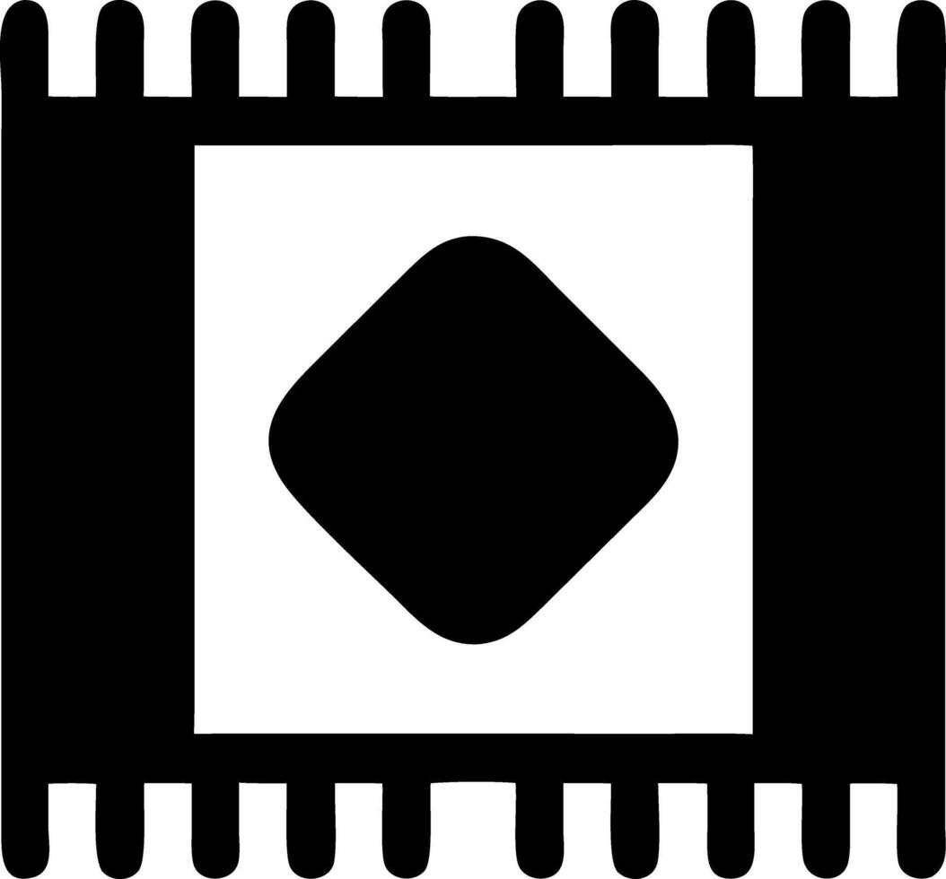 rug black fill icon vector