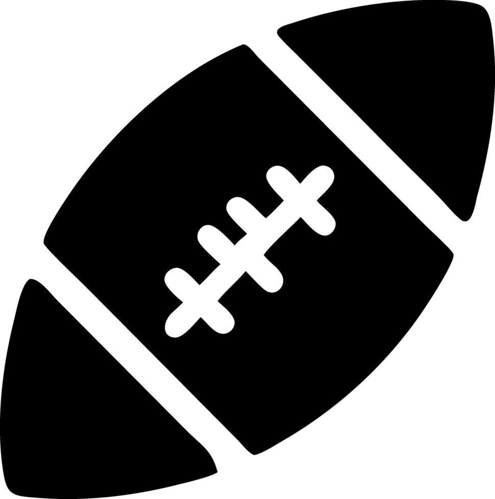 rugby ball black fill icon vector