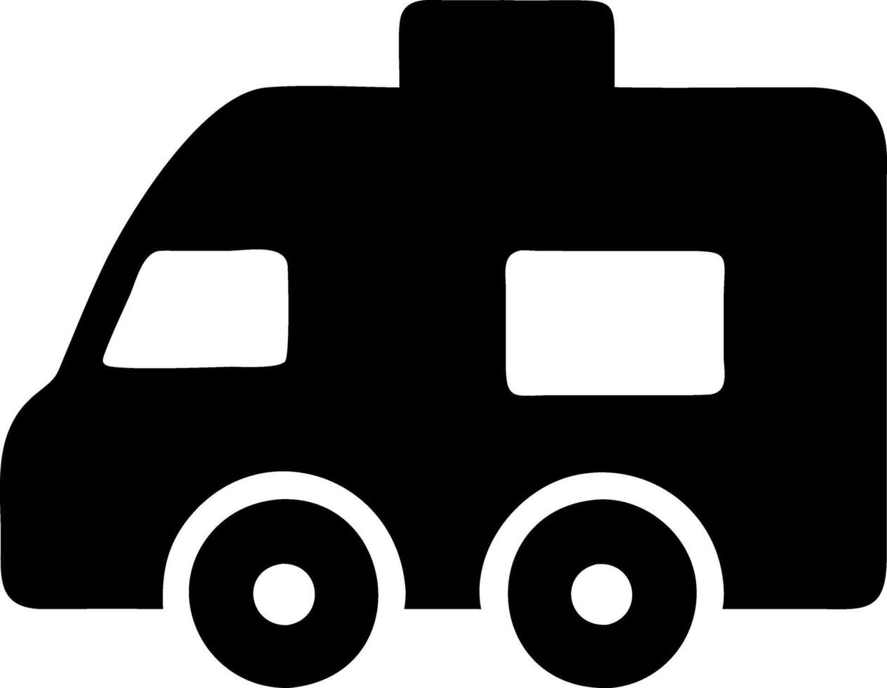 rv black fill icon vector