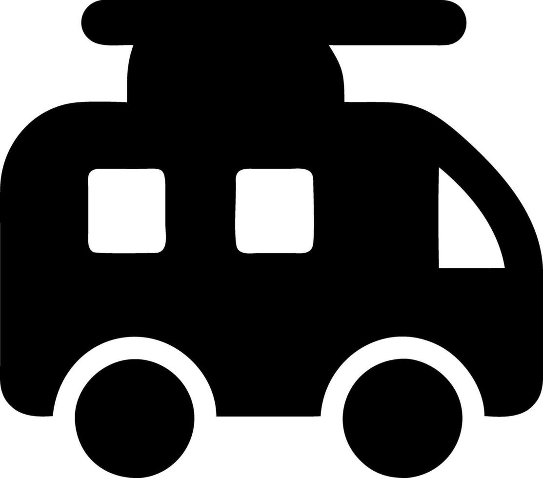 rv black fill icon vector