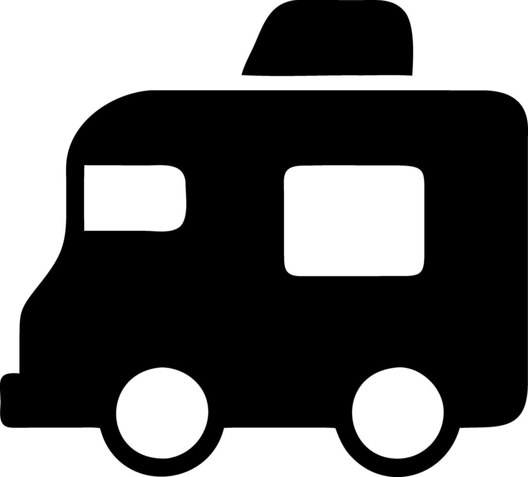 rv black fill icon vector