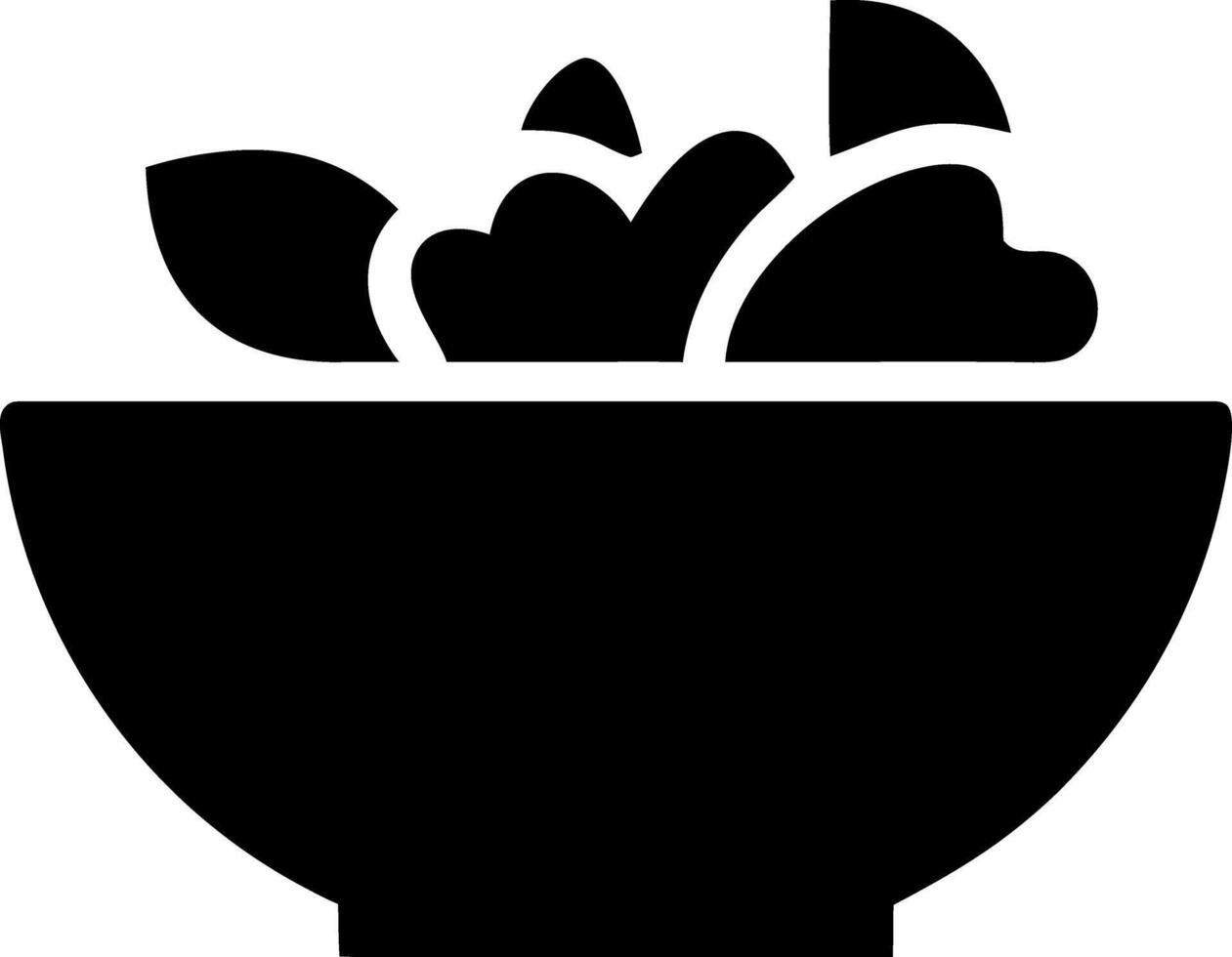 salad black fill icon vector