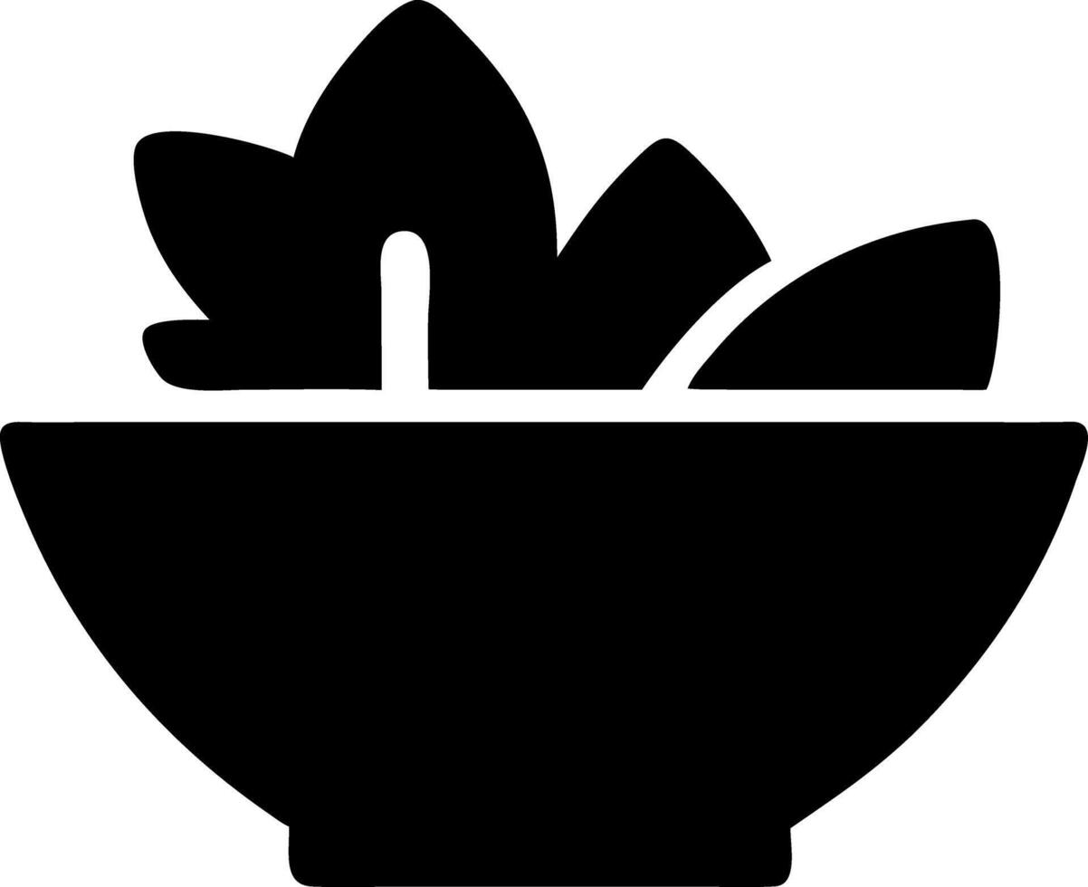 salad black fill icon vector