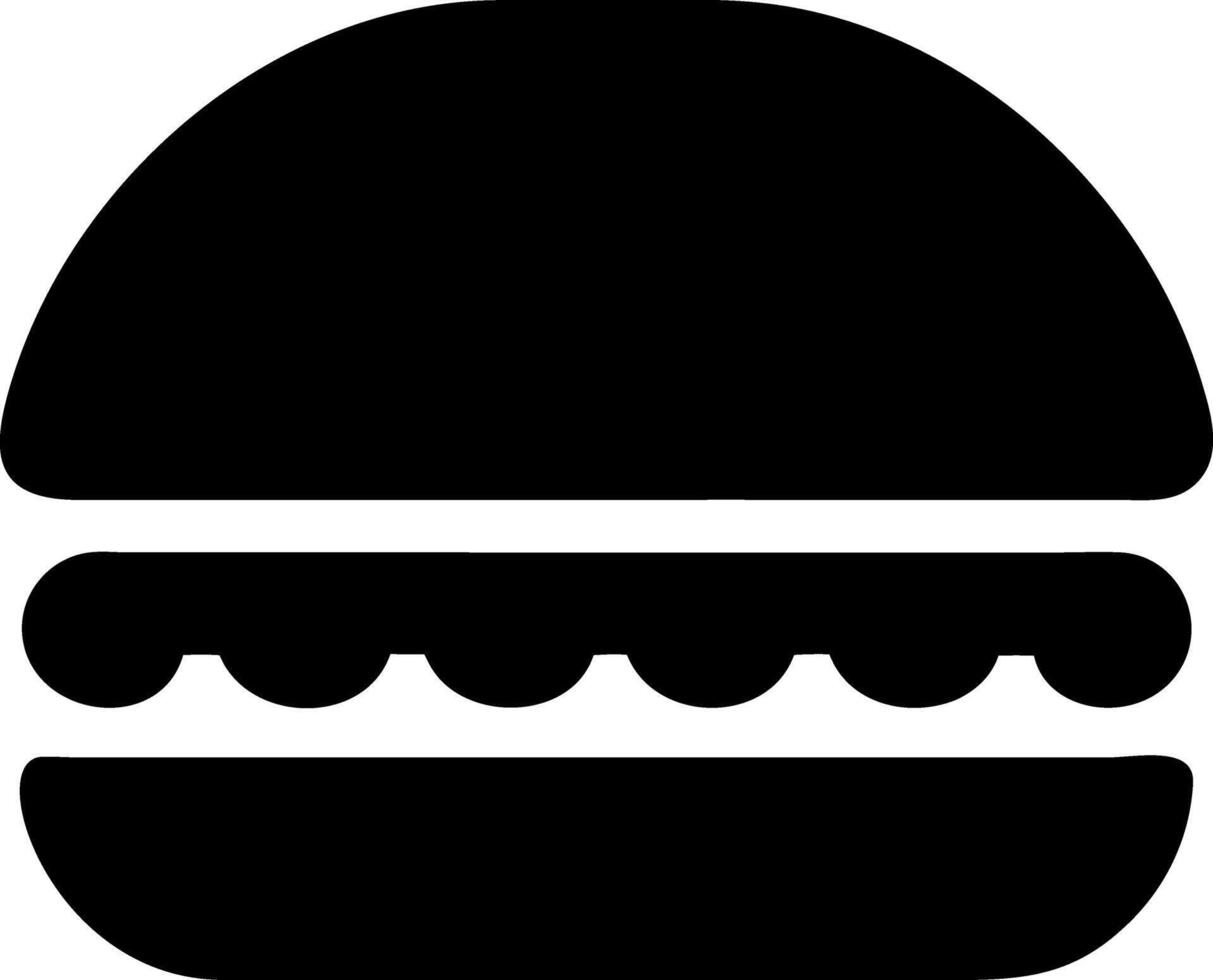 sandwich black fill icon vector