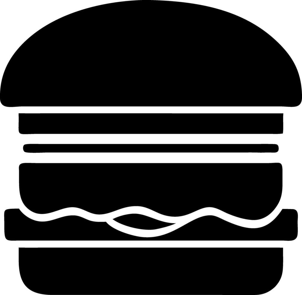 sandwich black fill icon vector