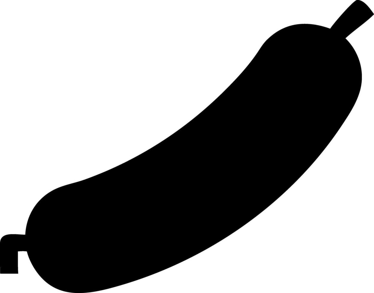 sausage black fill icon vector