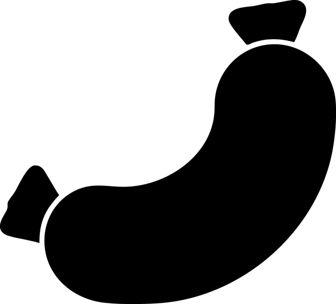 sausage black fill icon vector