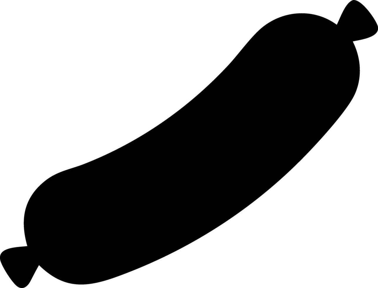 sausage black fill icon vector