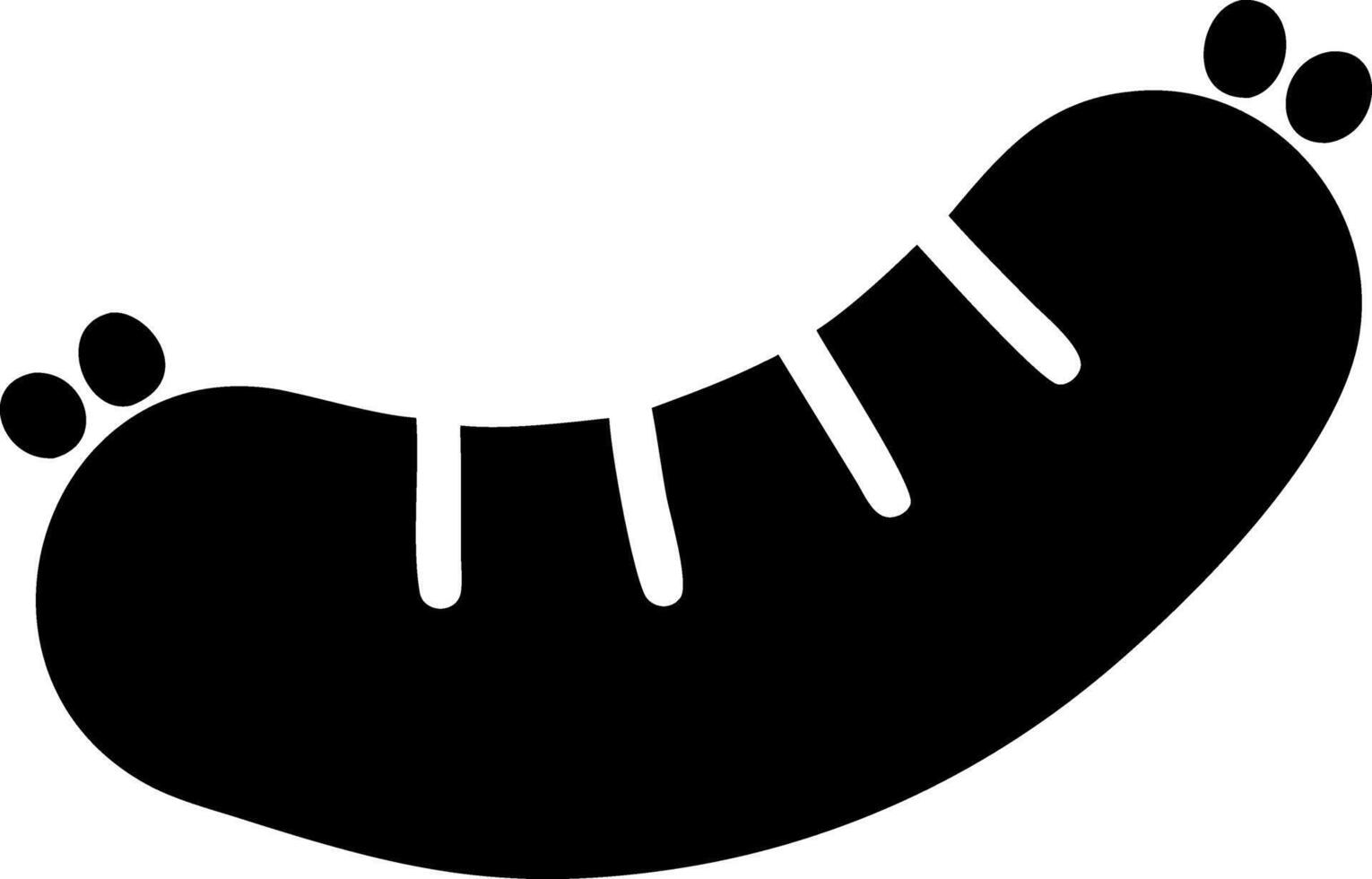 sausage black fill icon vector