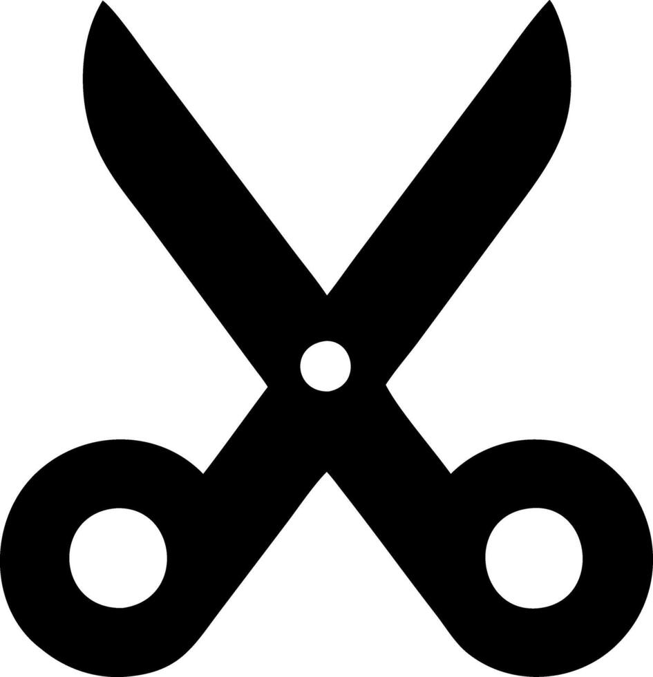 scissor black fill icon vector
