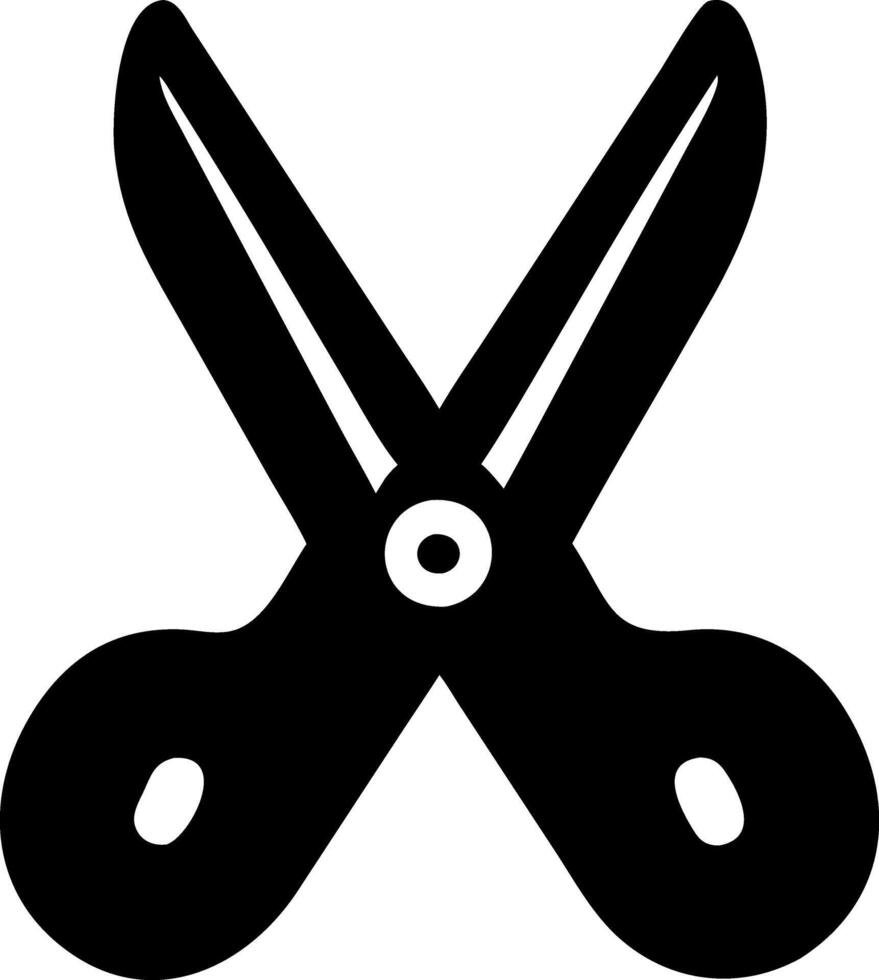scissor black fill icon vector