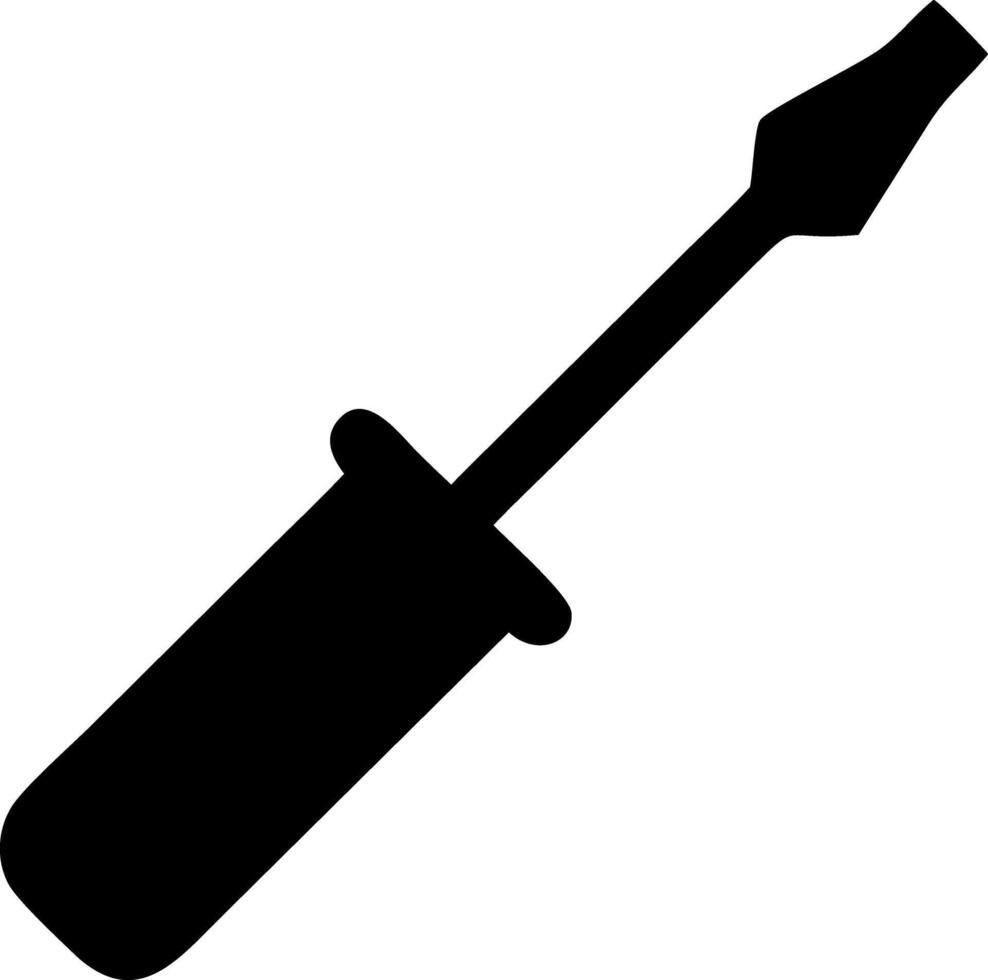 screwdriver black fill icon vector
