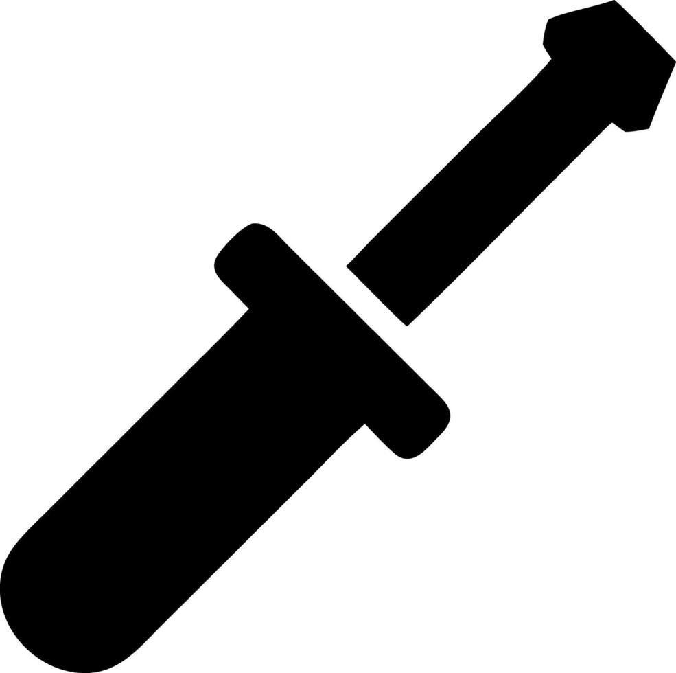 screwdriver black fill icon vector