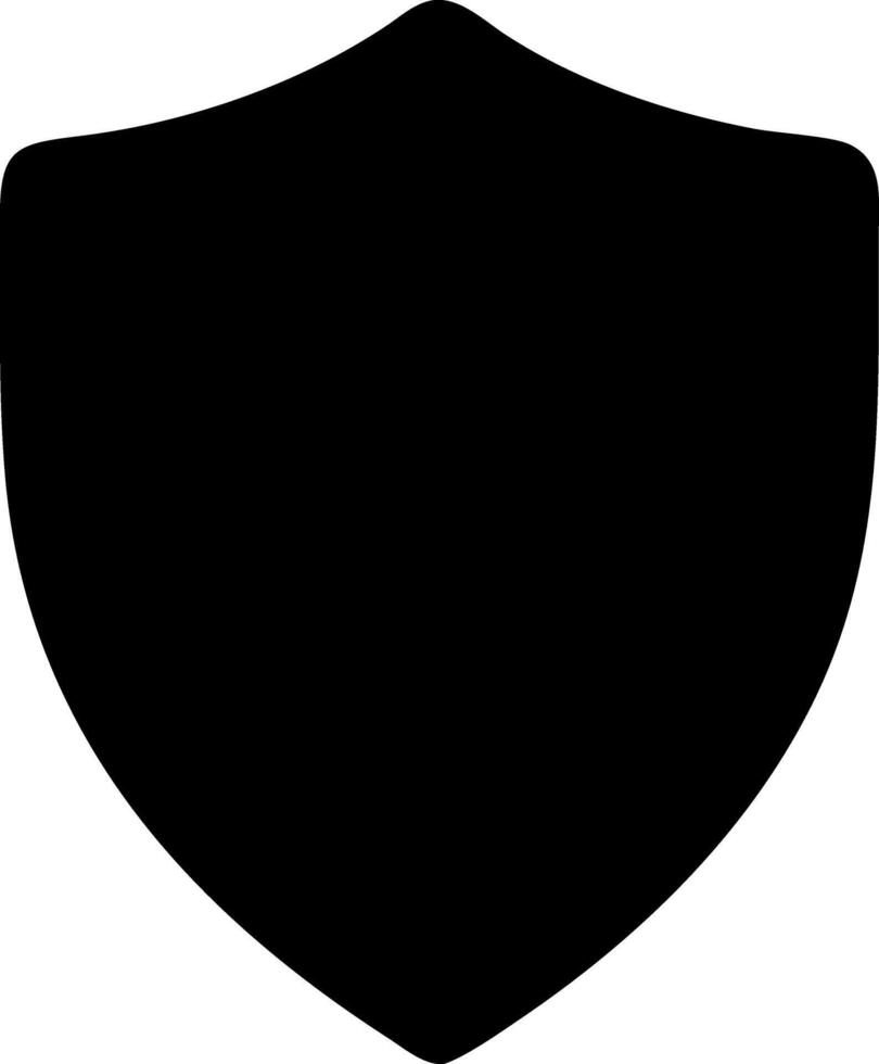 shield black fill icon vector