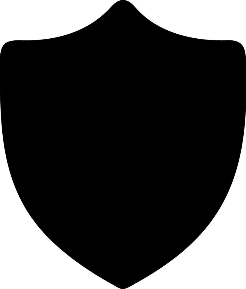 shield black fill icon vector