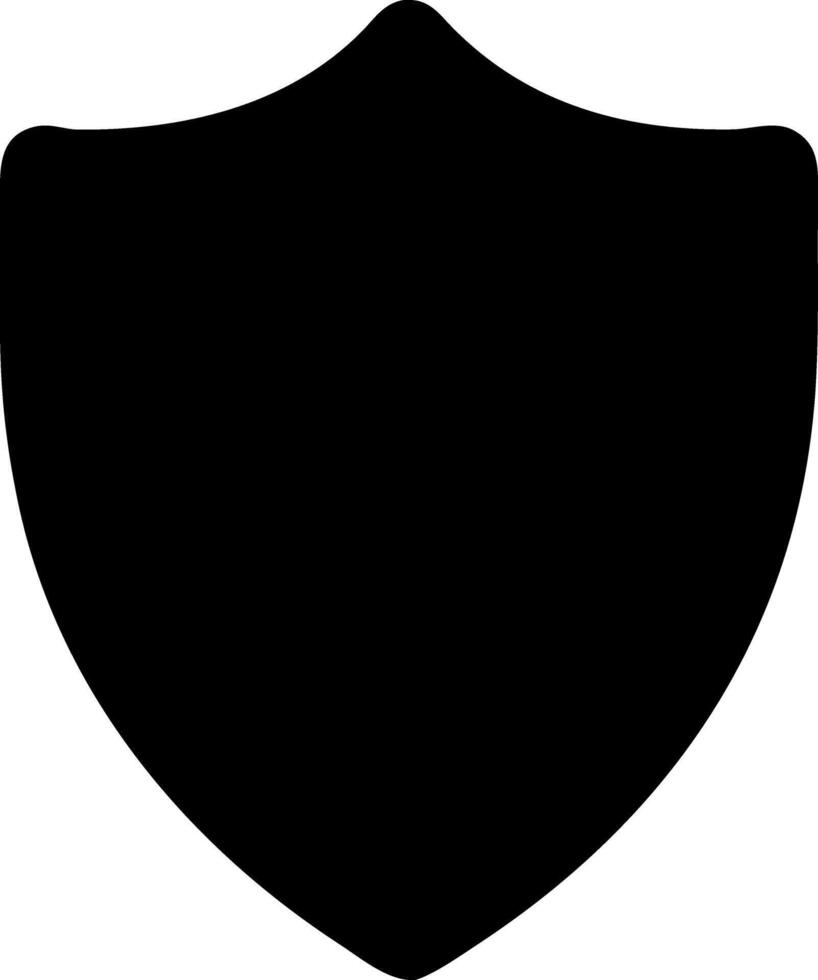 shield black fill icon vector