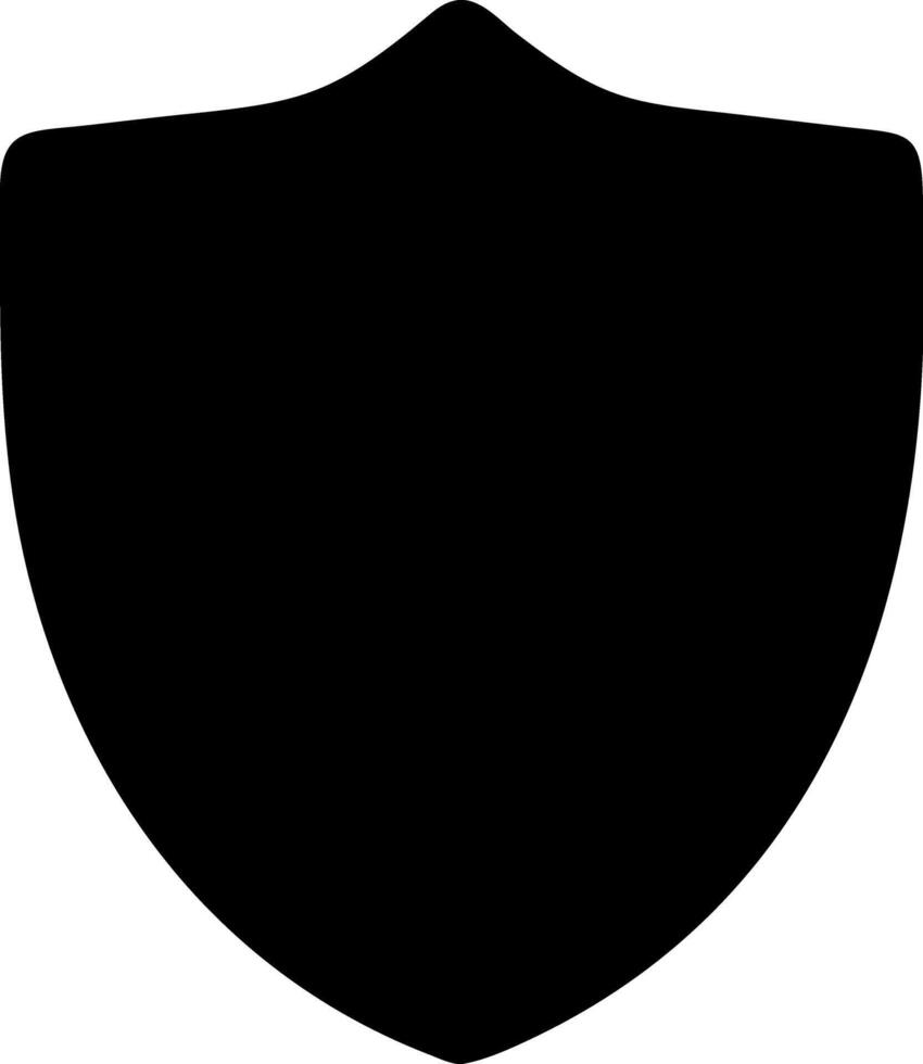 shield black fill icon vector