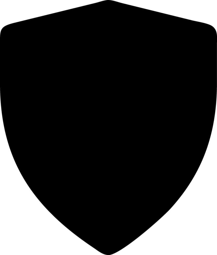 shield black fill icon vector