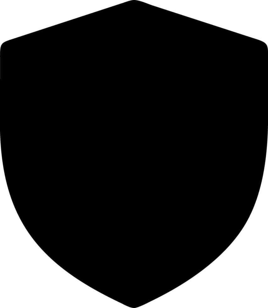 shield black fill icon vector