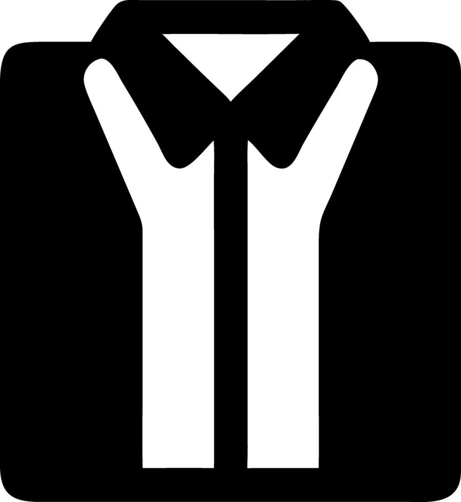 shirt black fill icon vector