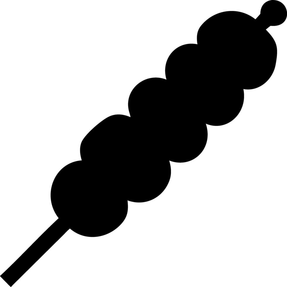 shish kebab black fill icon vector