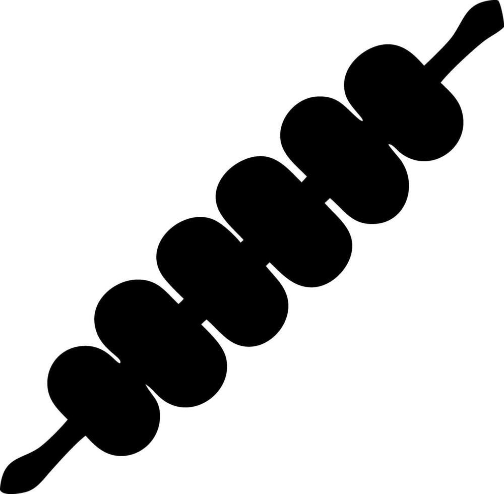 shish kebab black fill icon vector