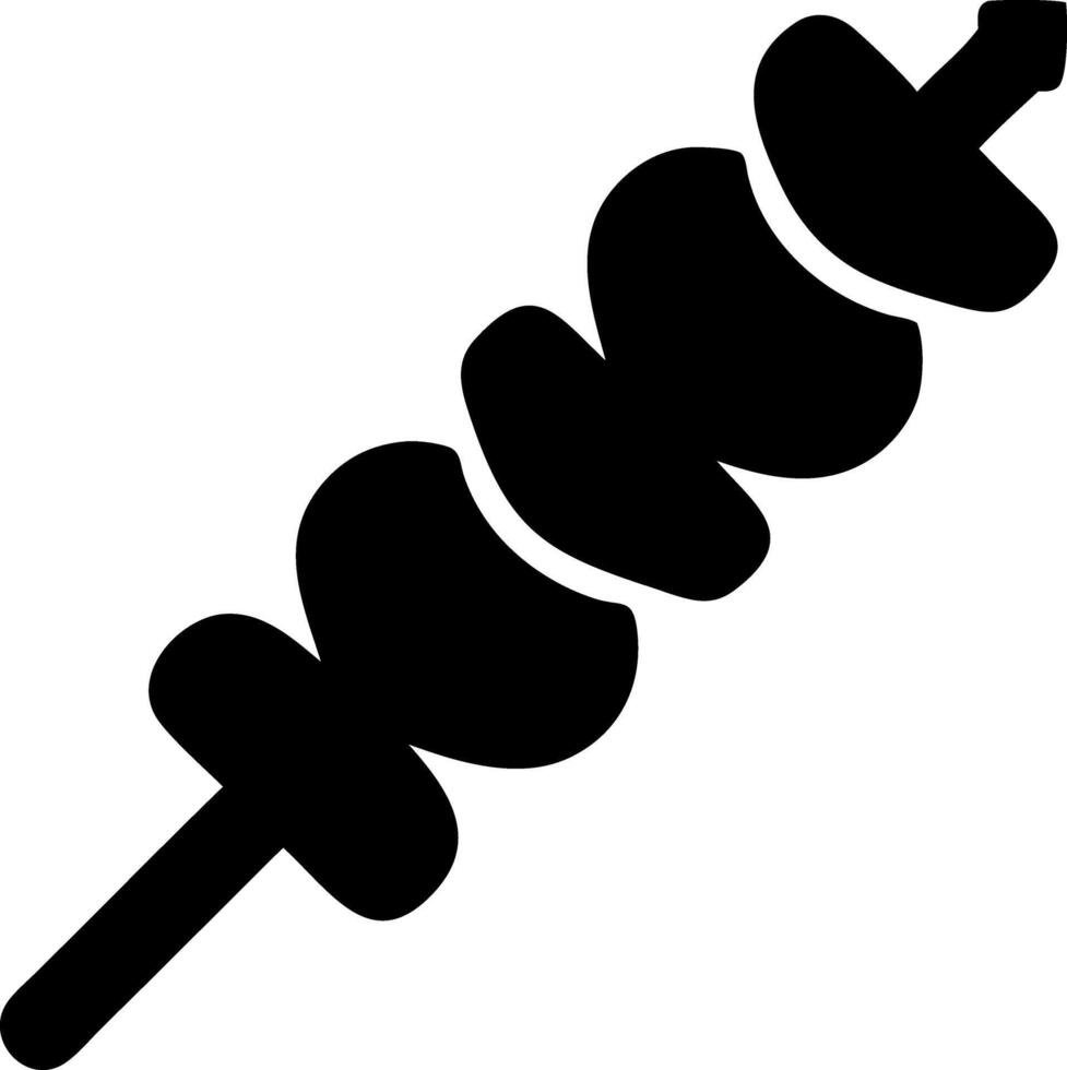 shish kebab black fill icon vector