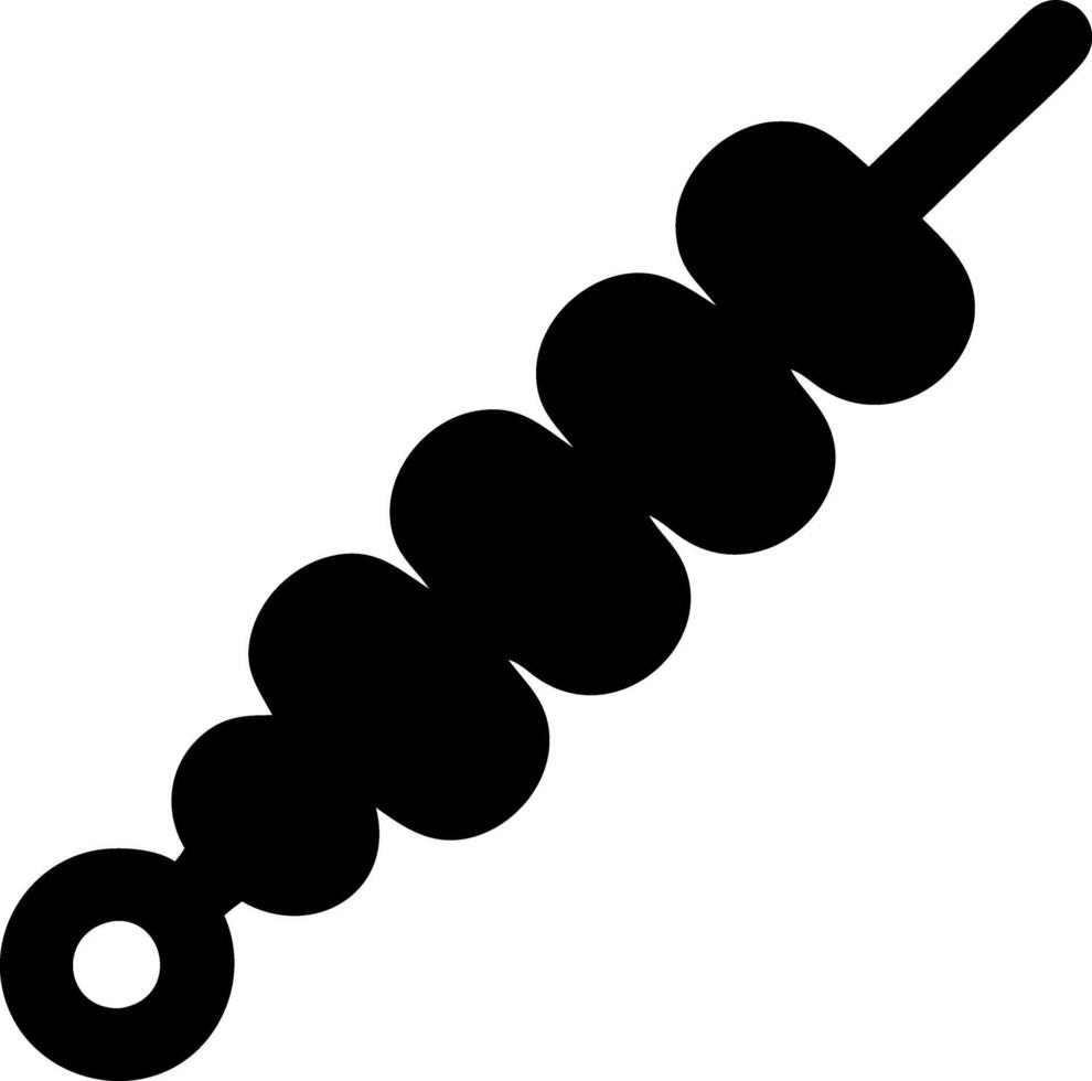 shish kebab black fill icon vector