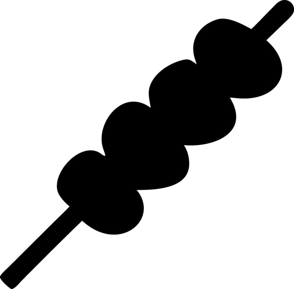 shish kebab black fill icon vector