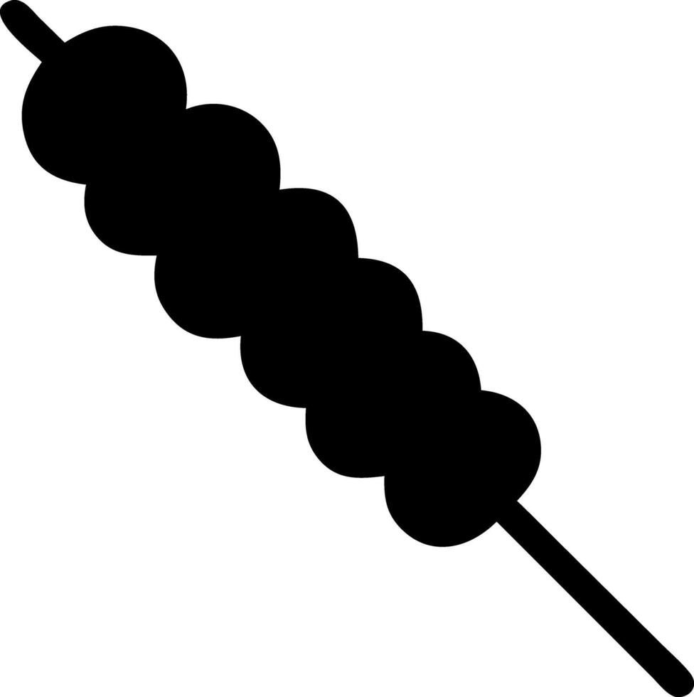 shish kebab black fill icon vector