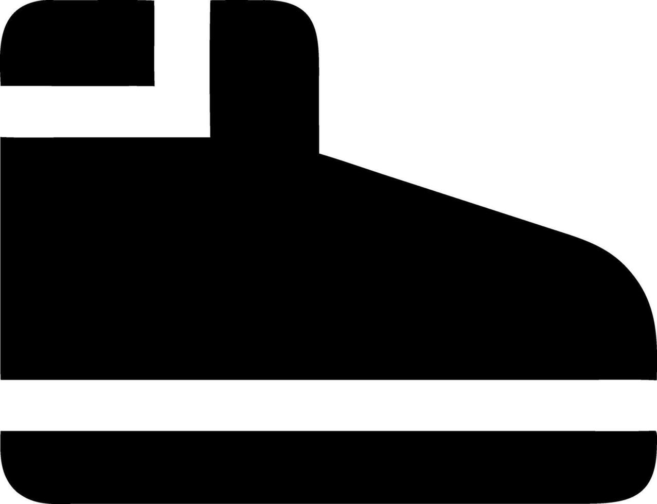 shoe black fill icon vector