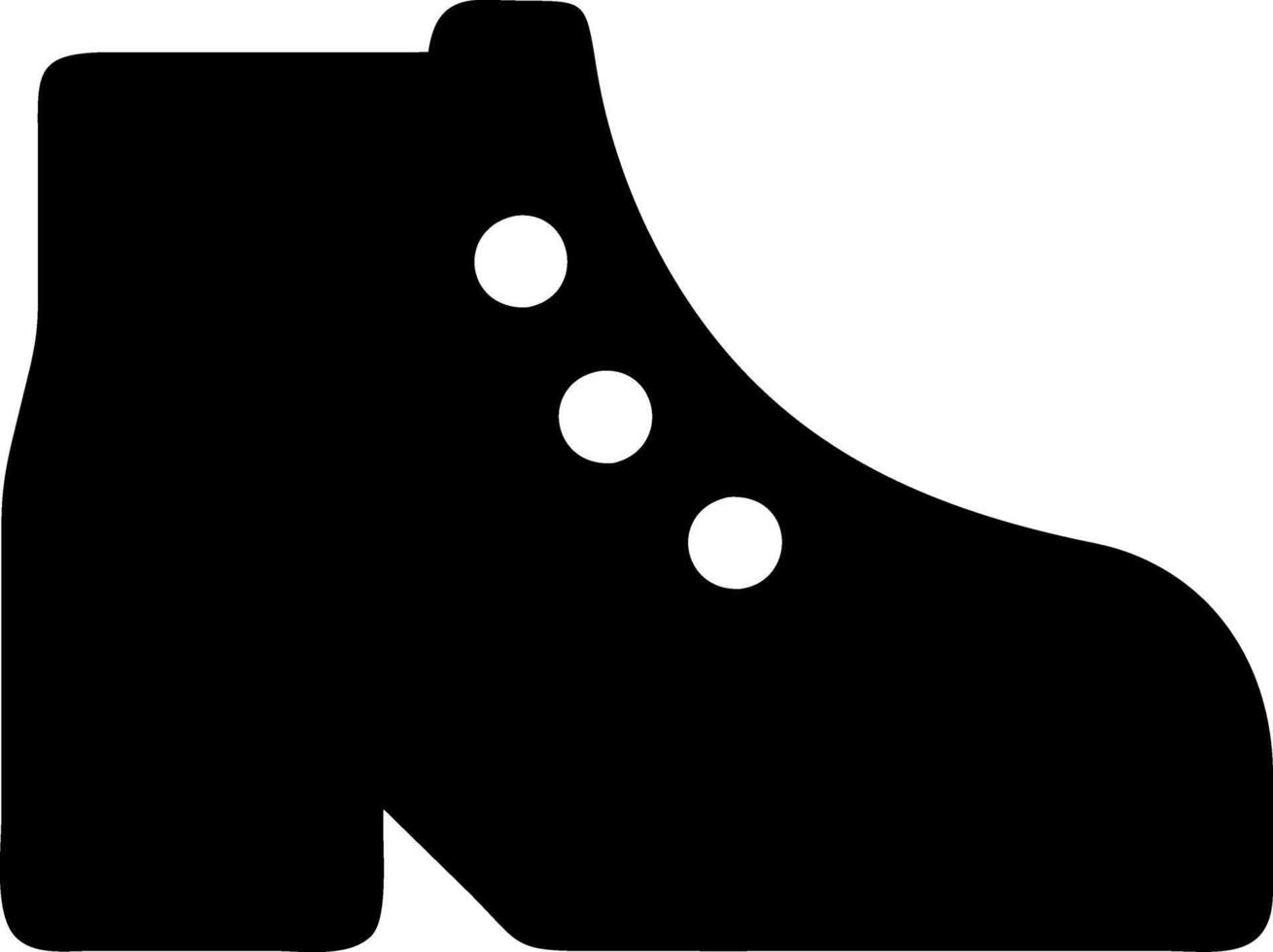 shoe black fill icon vector