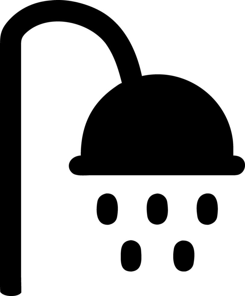 shower black fill icon vector