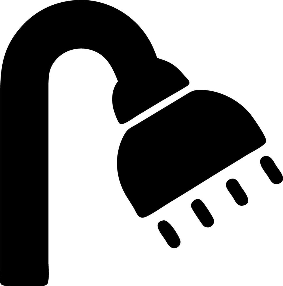 shower black fill icon vector