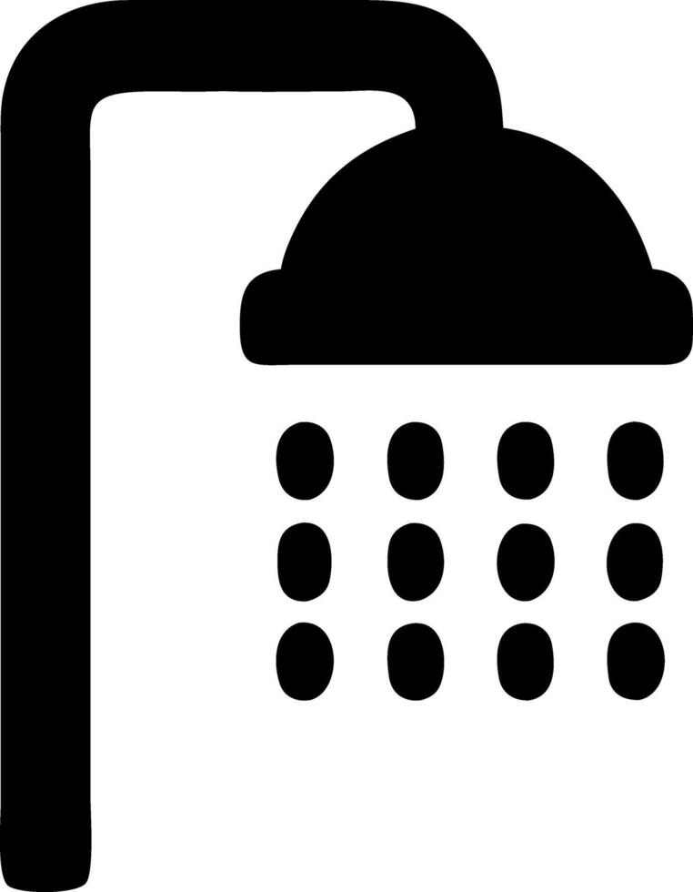 shower black fill icon vector
