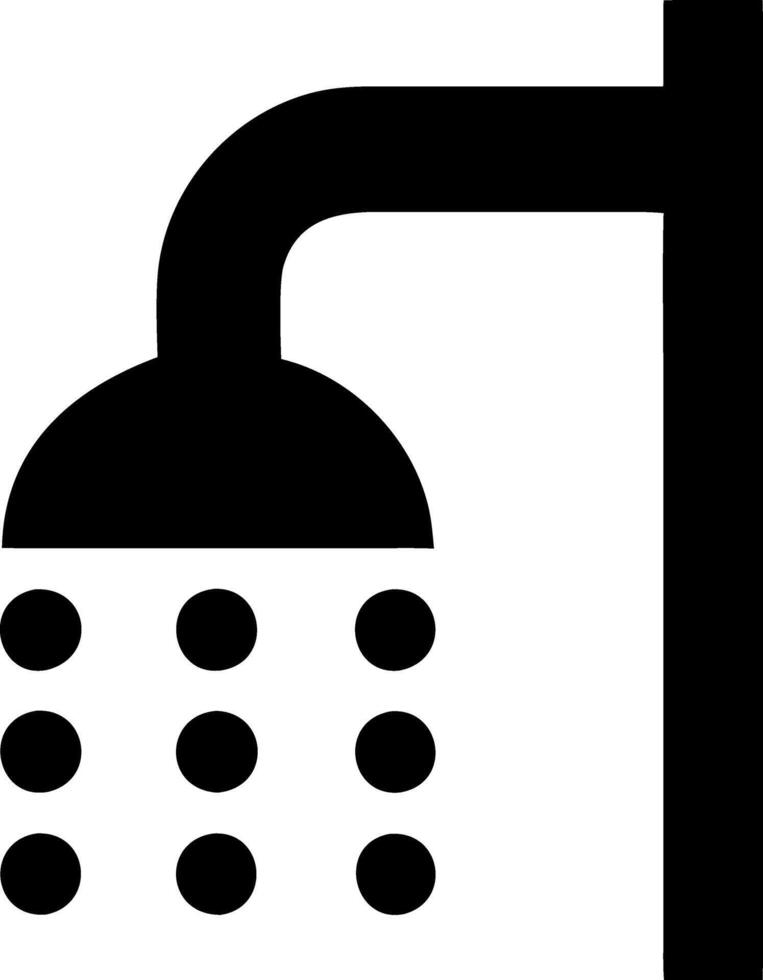 shower black fill icon vector