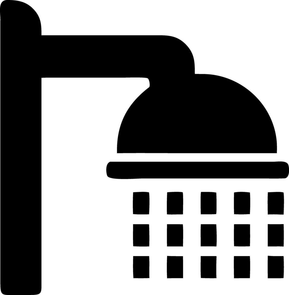 shower black fill icon vector