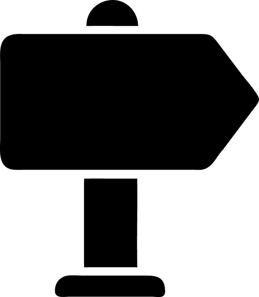 sign post black fill icon vector