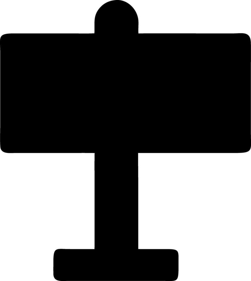 sign post black fill icon vector